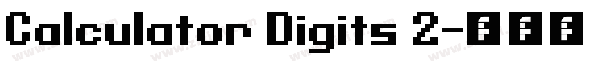 Calculator Digits 2字体转换